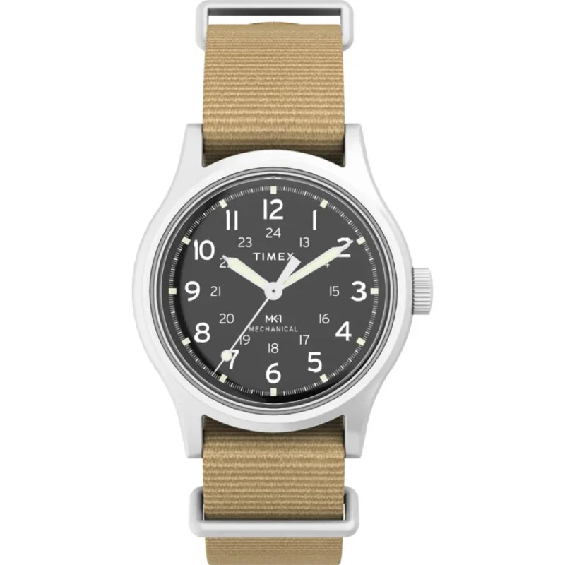 Timex Military Hand Wind Black Dial Men's Watch TW2Y12000