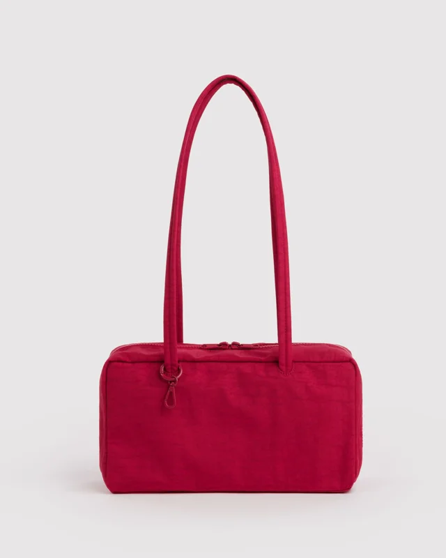 BAGGU Nylon Bowler Bag - Cherry - Nylon Bowler Bag - Cherry