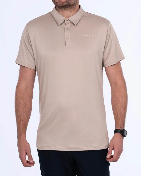 Parell Active Tall Golf Polo Shirt (taupe) - 3XLT
